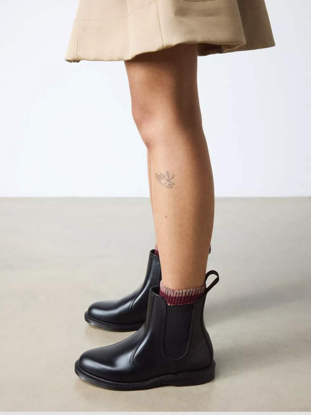 Dr. Martens Flora Black Chelsea Ankle Boots